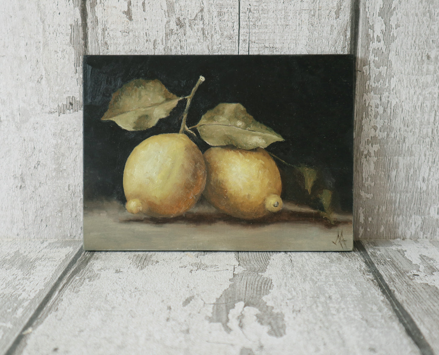 Original Oil Painting - Still Life Study of Amalfi Lemons