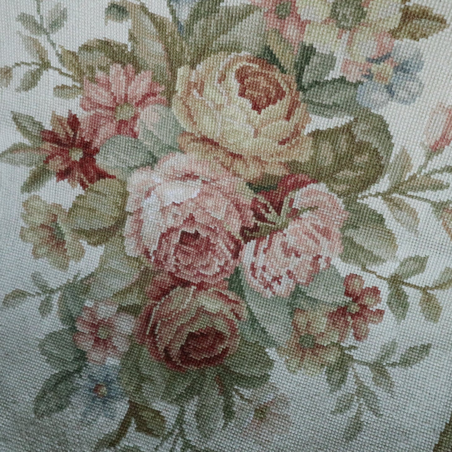 Large Vintage 9' x 6' Aubusson Needlework Rug 20th Century