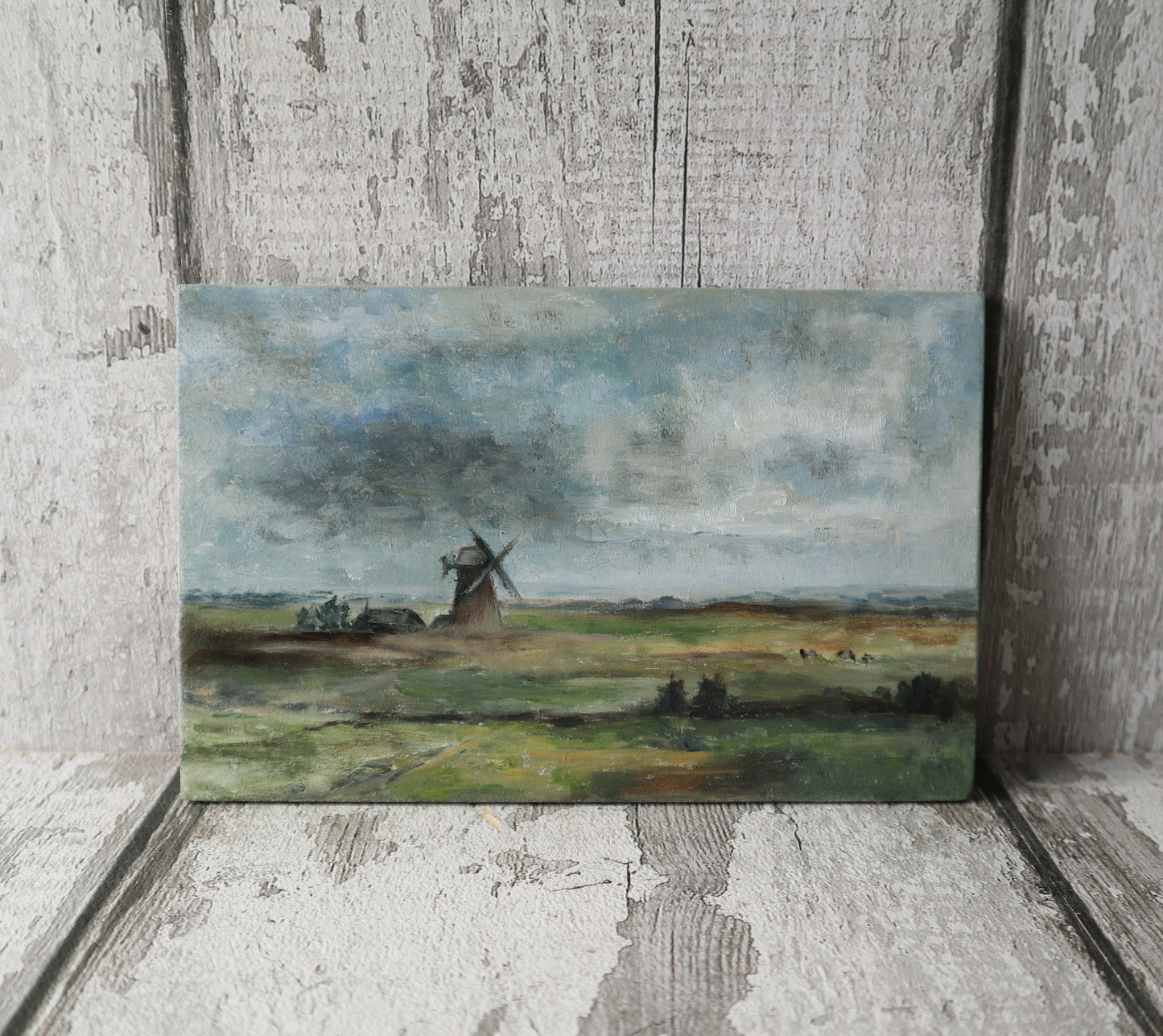 Original Oil Painting Rural Mini Landscape