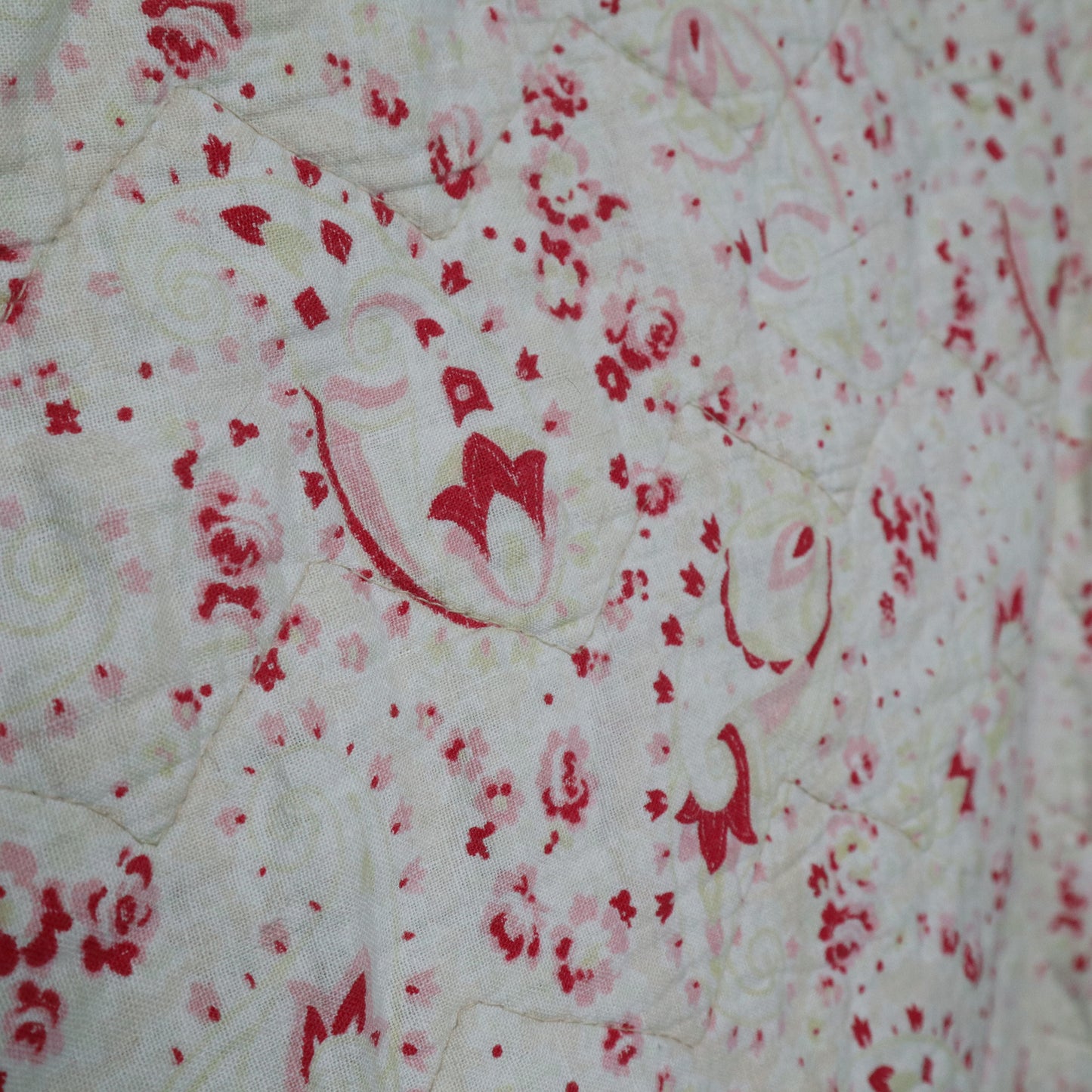 Vintage Faded Double sided/Reversible Cotton Quilt 226cm x 195cm