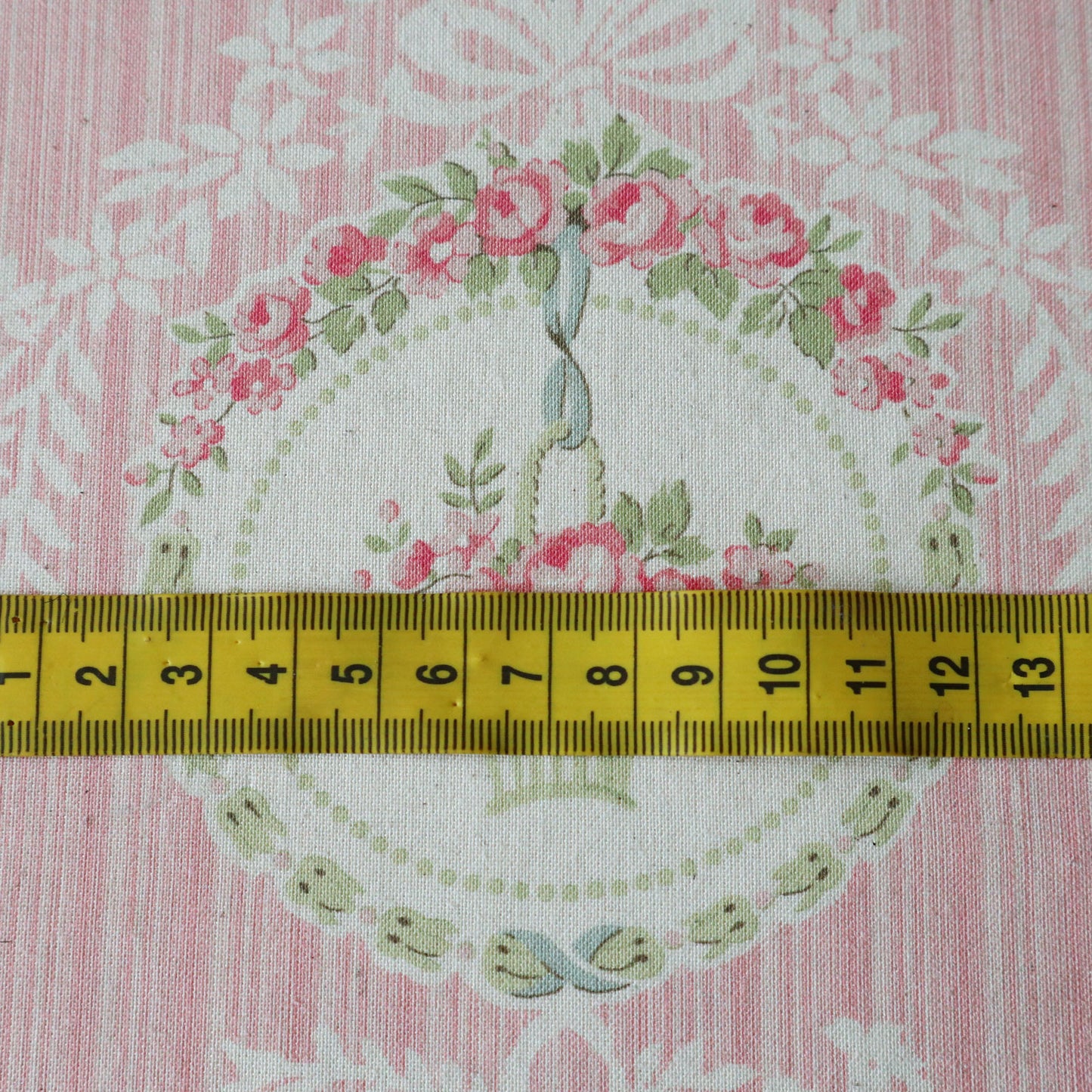 Rose Medallion Pink Stripe Organic Cotton