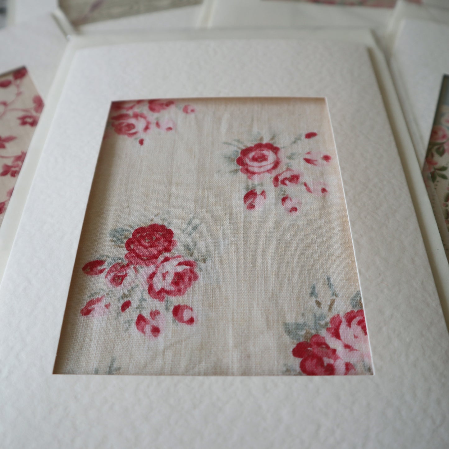 Set of 5 Large Vintage Fabric Gift Cards A5