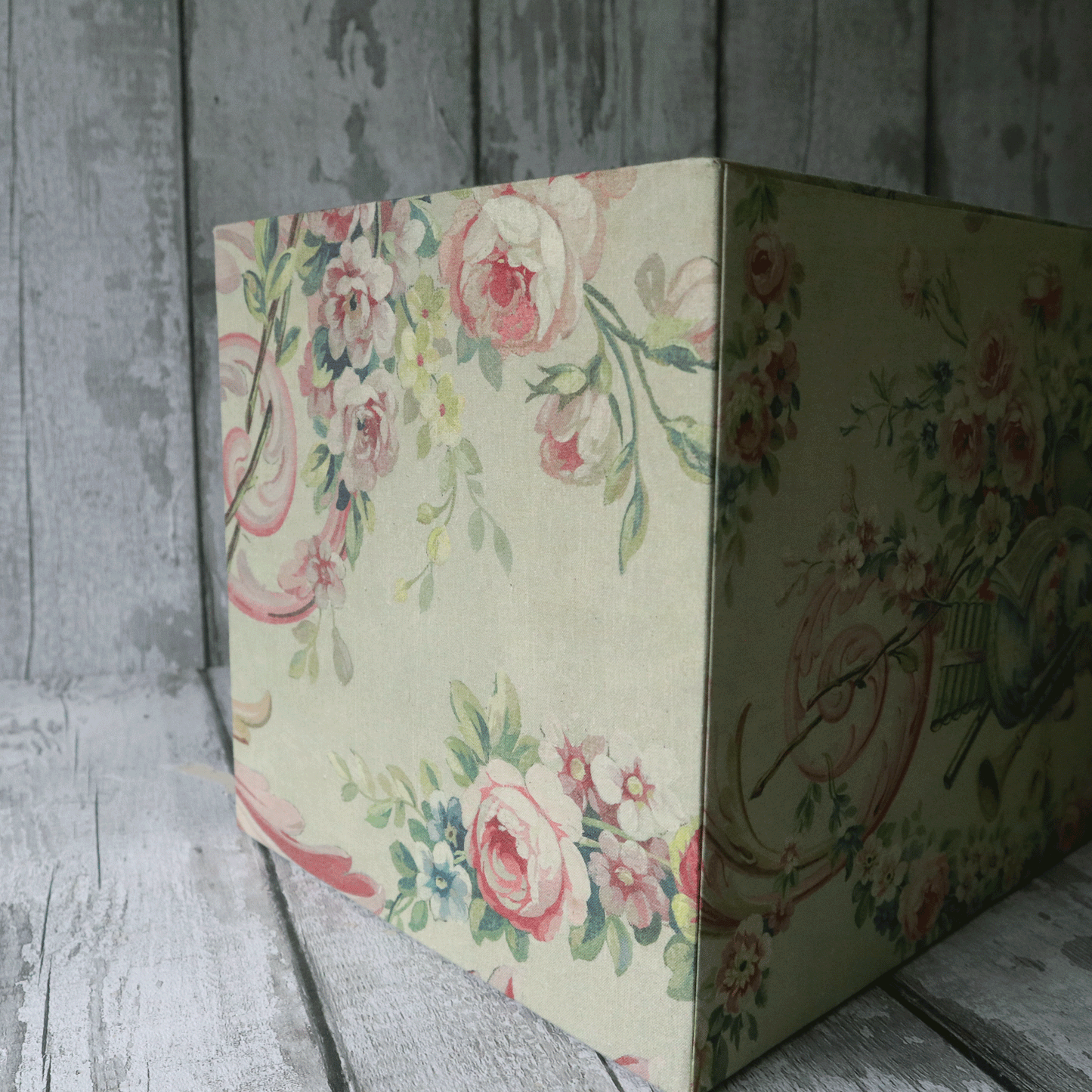 Vintage Library Cabinet - Aubusson Fabric Covered Chest of Drawers