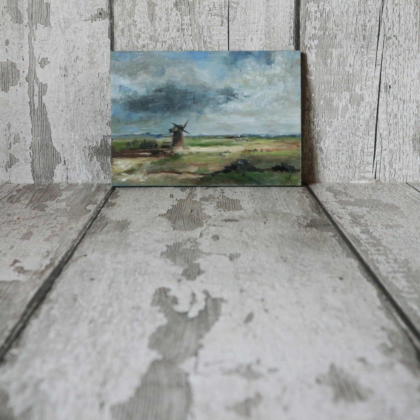 Original Oil Painting Rural Mini Landscape