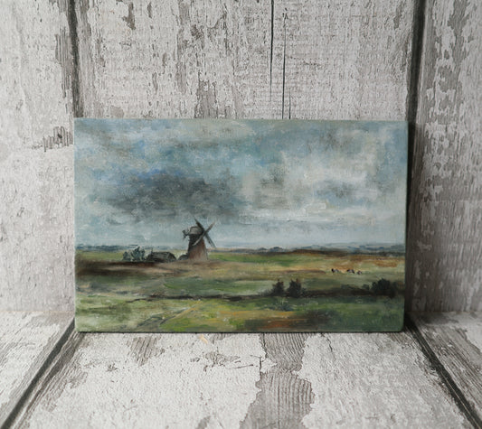 Original Oil Painting Rural Mini Landscape