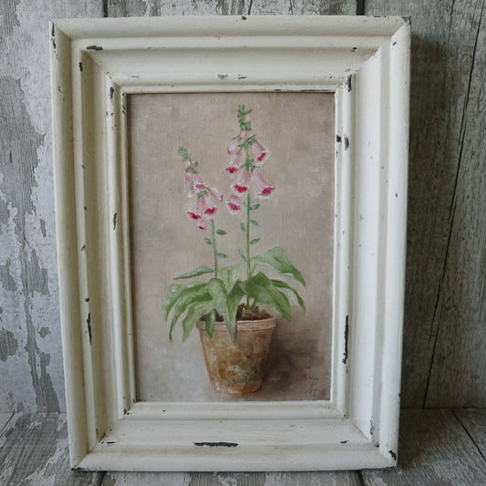 Original Oil Painting From The Potted Floral Collection 'Mini Foxglove'
