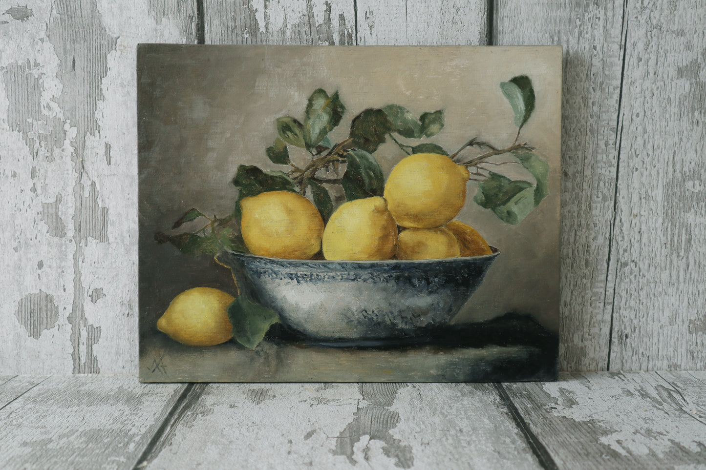 Original Artwork Oil Painting - Still Life Study - Bowl of Lemons