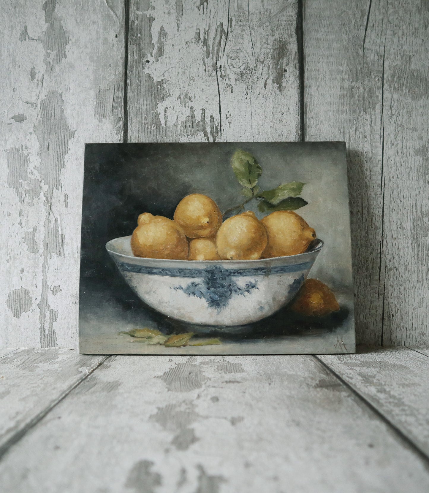 Original Artwork Oil Painting - Still Life Study - Bowl of Lemons