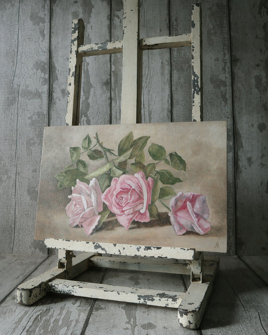 Original Oil Painting Still Life Roses