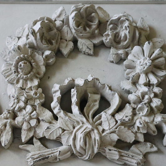 Reproduction French Floral Garland Pediment