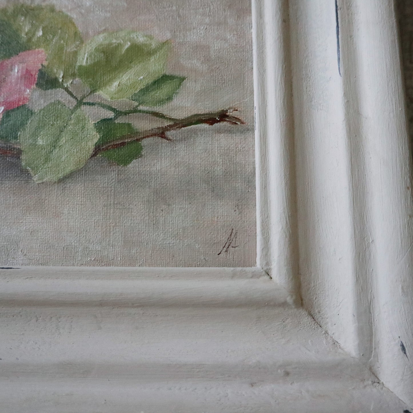 Original Oil Painting Still Life Rose