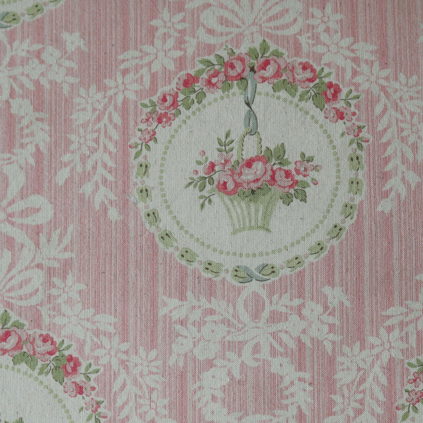 Rose Medallion Pink Stripe Organic Cotton