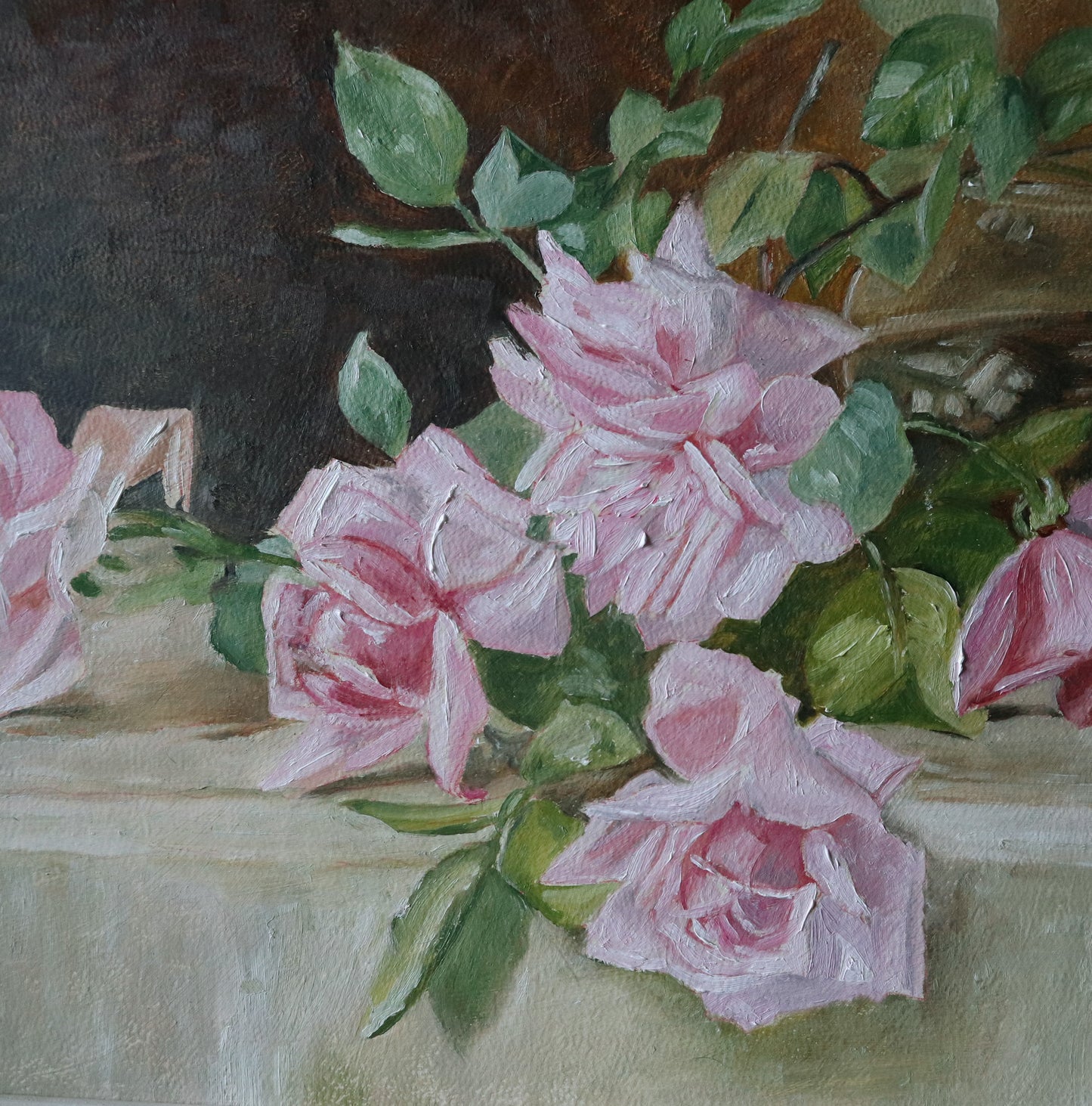 Original Oil Painting Still Life Roses