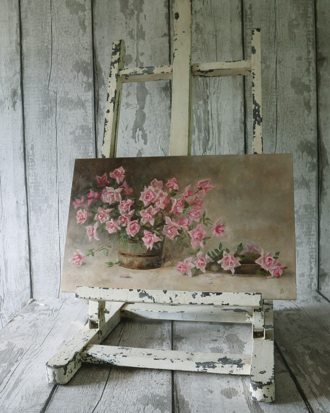 Original Still Life - Abundant Pink Roses