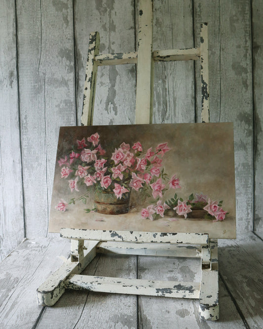 Original Still Life - Abundant Pink Roses