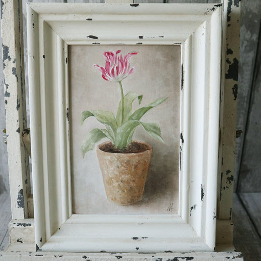 Original Oil Painting From The Potted Floral Collection 'Tulip'