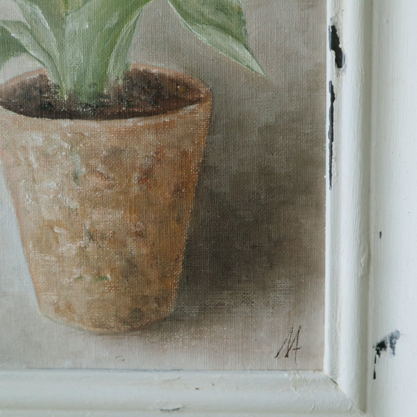Original Oil Painting From The Potted Floral Collection 'Tulip'