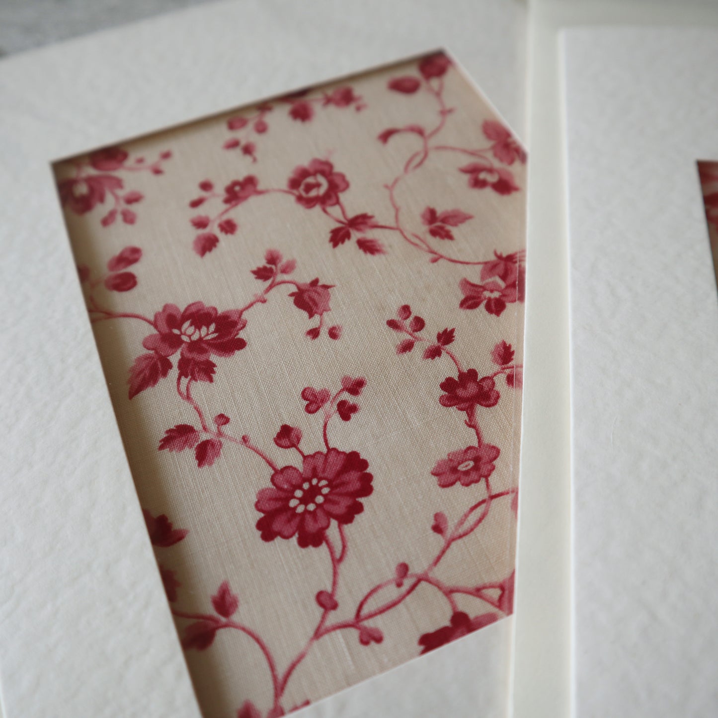 Set of 5 Large Vintage Fabric Gift Cards A5