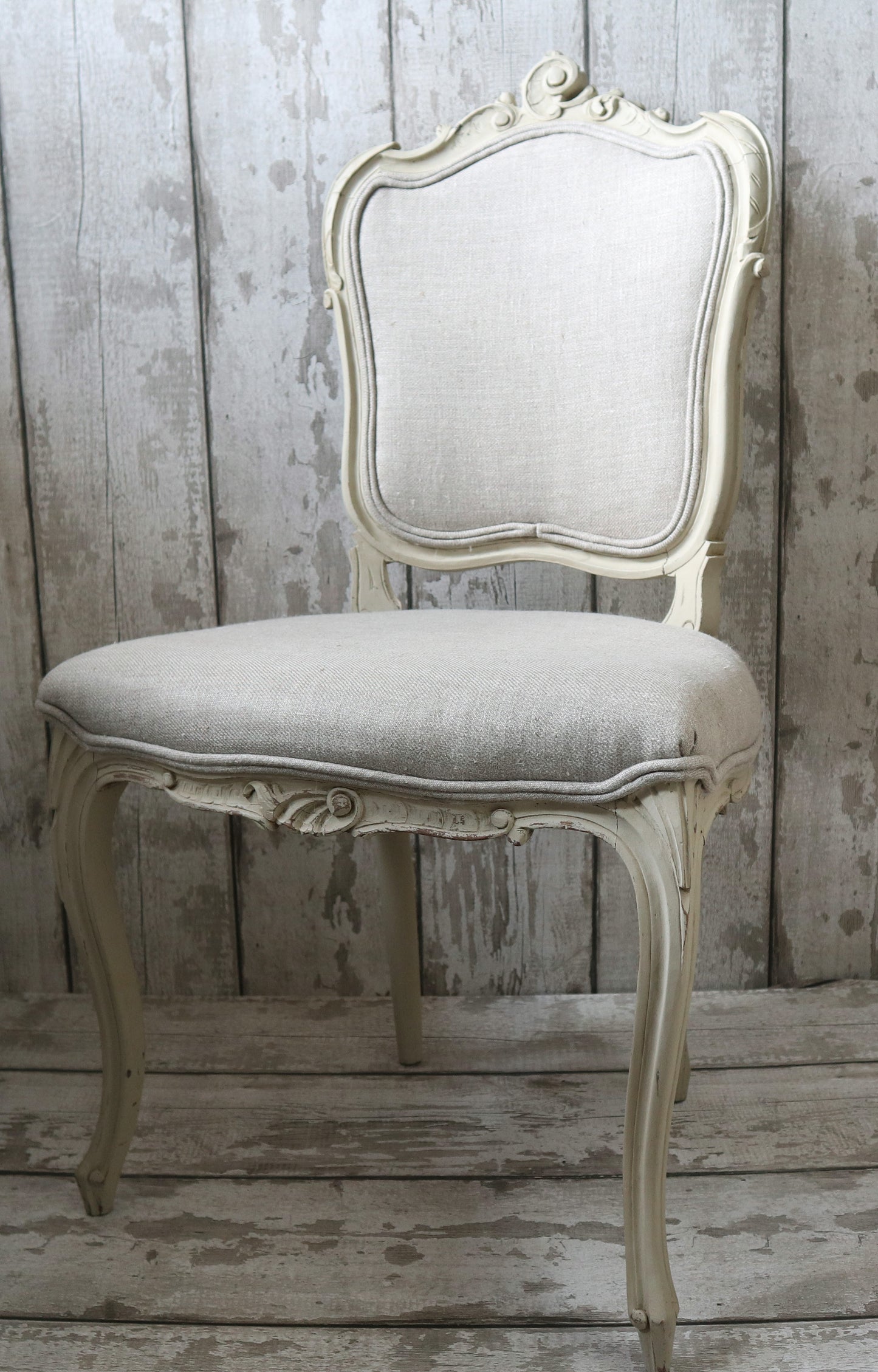 Vintage Painted Rococo Salon Chair